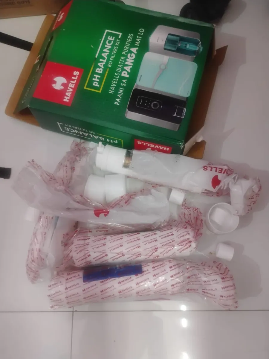 Havells filter kit fitted in Filter change, Lucknow — Complete genuine Havells pH Balance set — sealed packs opened on site.