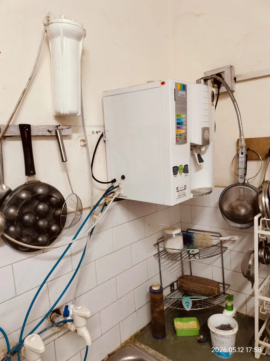 Kitchen RO + pre-filter in Domestic, Lucknow — Extra sediment pre-filter added to handle hard incoming water.