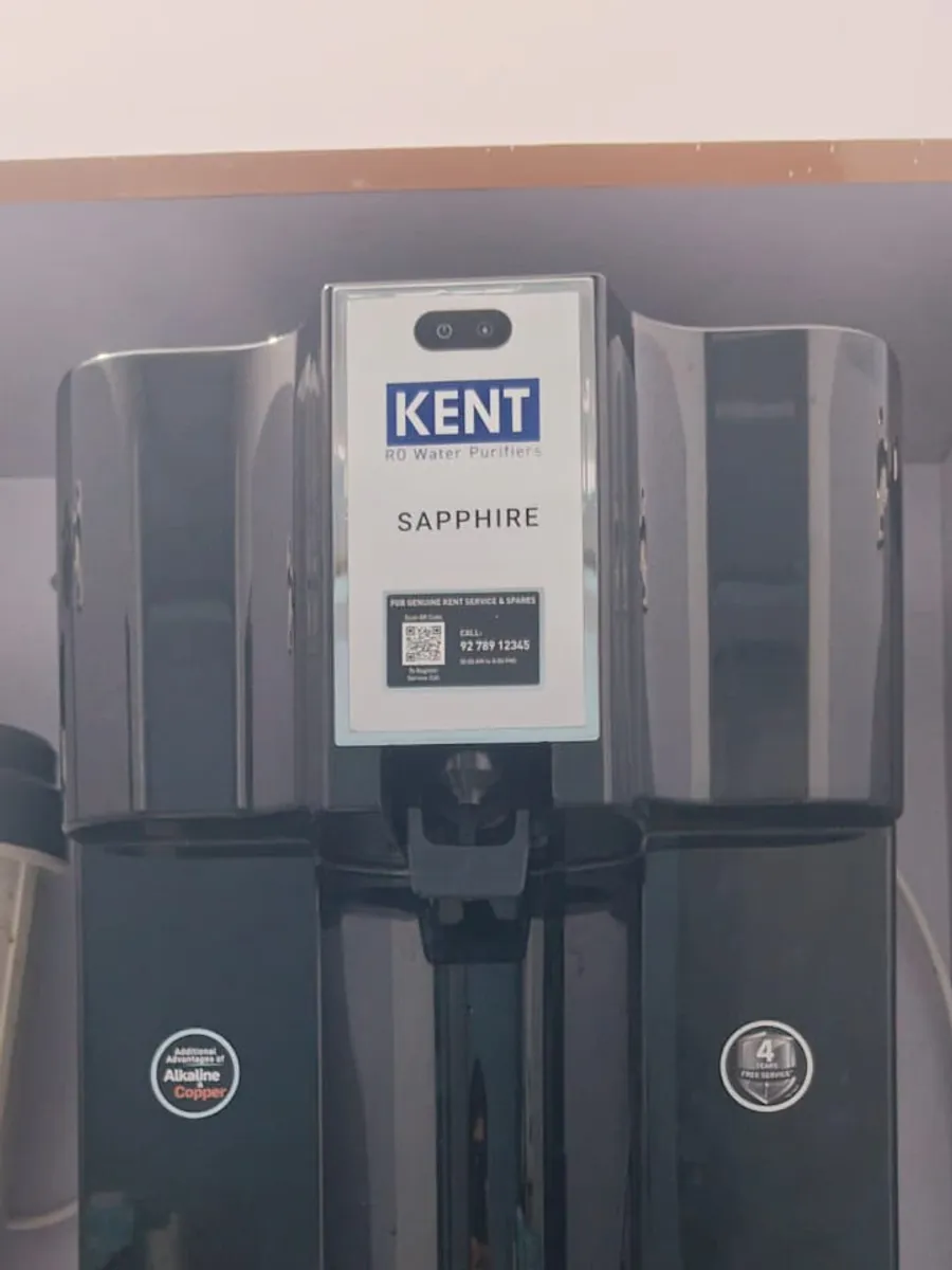 Kent Sapphire installed in Domestic, Lucknow — Wall-mounted with alkaline + copper stage and a fresh outlet tap.